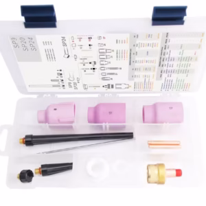 Zestaw części TIG BOX z dużą soczewką gazową do elektrody 1.6mm przeznaczony do uchwytów spawalniczych 9 i 20