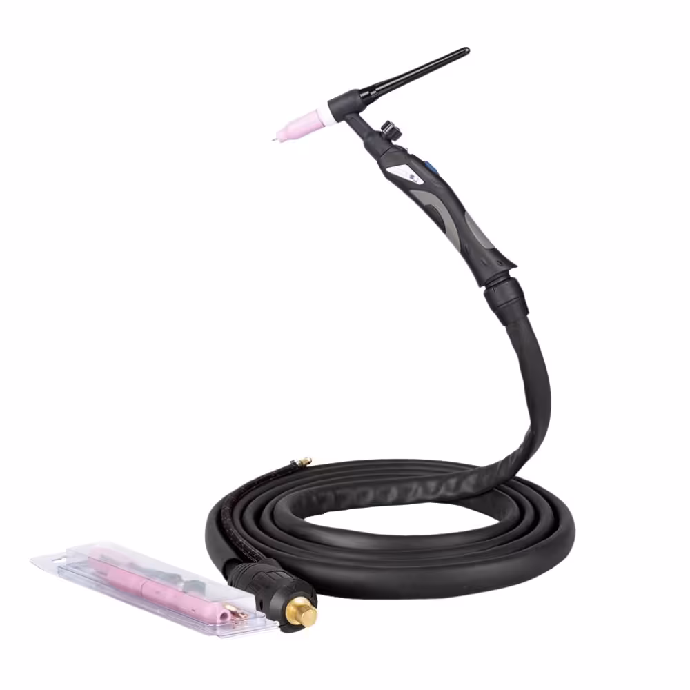 Profesjonalny uchwyt spawalniczy TIG 17V 4m seria Easy ze sterowaniem w rękojeści i wtykiem SK35.