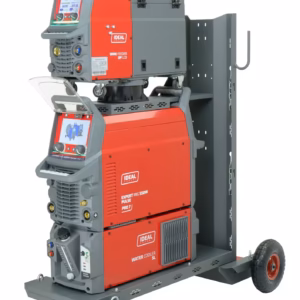 Trójfazowa spawarka przemysłowa EXPERT MIG 550W PULSE Pro7 LCD z zewnętrznym podajnikiem drutu, chłodnicą wodną i wózkiem
