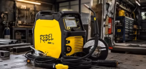 migomat spawarka esab rebel 215ic w warsztacie